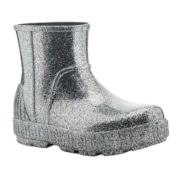 UGG Drizlita Glitter Ankle Rainboots Kids Sz 3 Gray PVC Upcycled Wool Waterproof - Picture 3 of 13